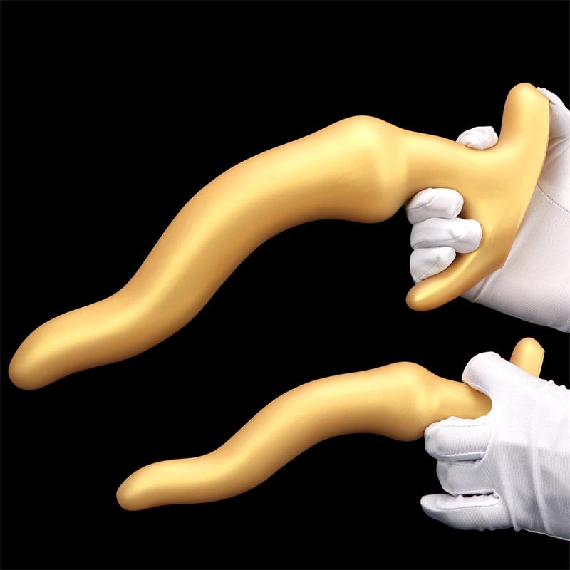 Золотые силиконовые анальные пробки для жопы, удлиненные, глубокие анальные пробки, расширенный анальный клуб, женская мастурбация