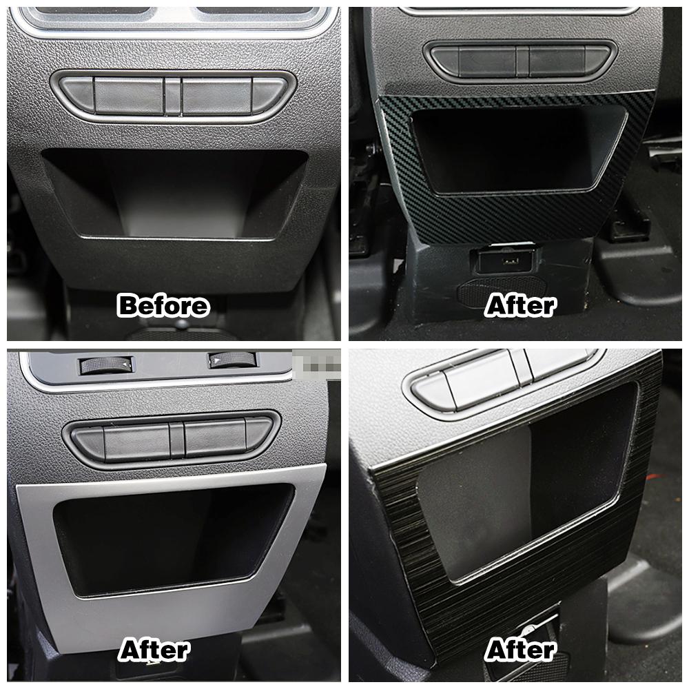 Для Haval F7 F7X 2018-2024 центральная консоль автомобиля подлокотник задний ящик для хранения крышка рамка отделка нержавеющая сталь декоративная наклейка