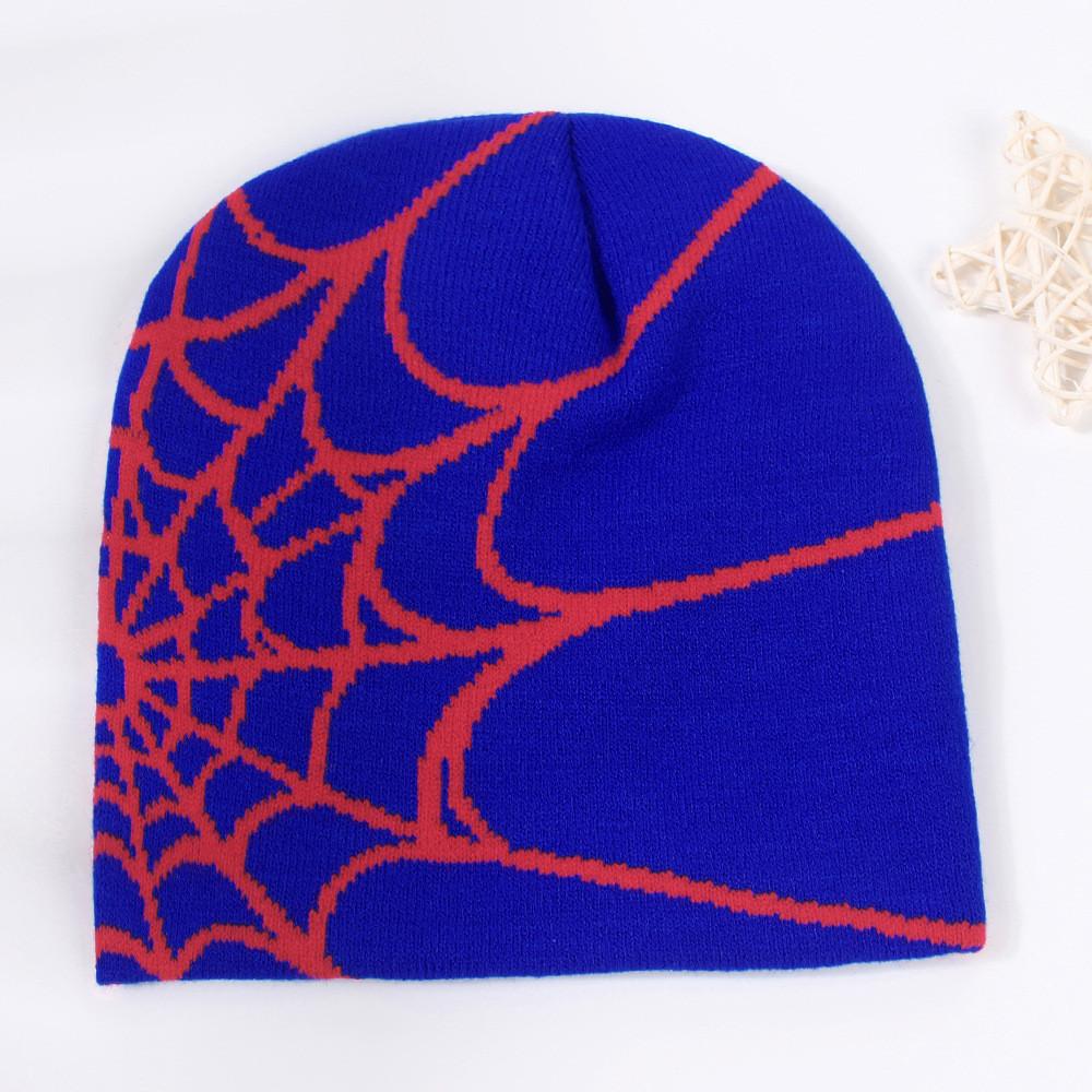 Европейский стиль Элегантная хип-хоп вязаная шапка Паутина Зимняя теплая Защита ушей Уличная шерстяная шапка