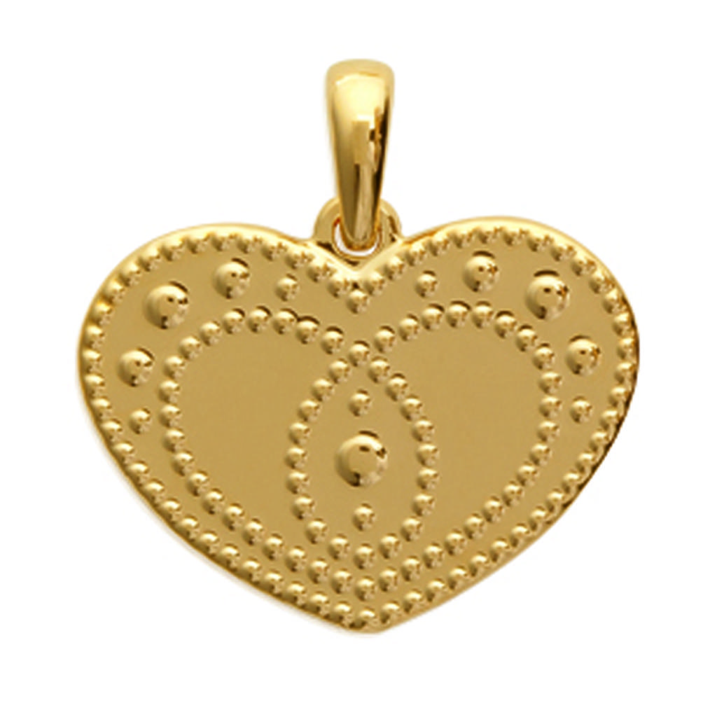 Les Trésors De Lily [J9601] - Gold Plated 'Love' Pendant - 19x14 Mm
