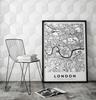 Плакат карта план города Лондон
