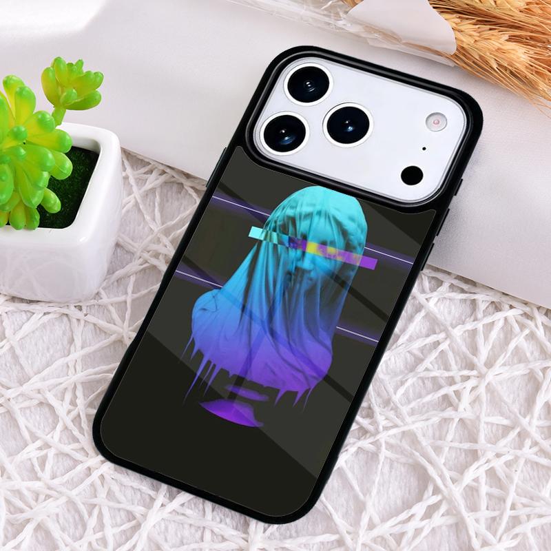 Neon Vaporwave Art Shockproof Phone Case for iPhone 17 Air 16e 15 11 12 14 13 Pro Max Cover Coque