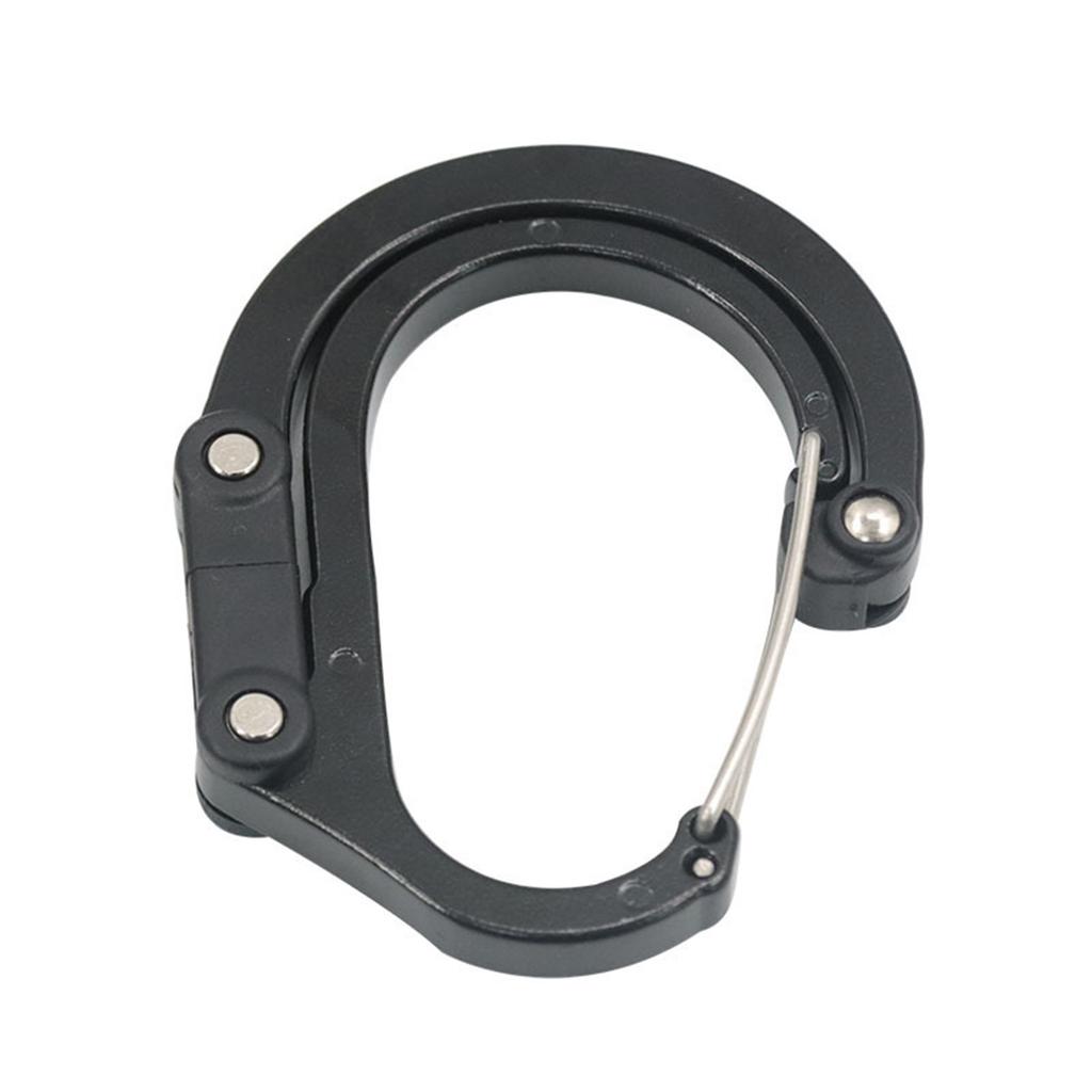 Lightweight Carabiner Clip and Hook Backpack Hanger Outdoor Survival Climbing Carabiner Rotating Hook Easy To Use