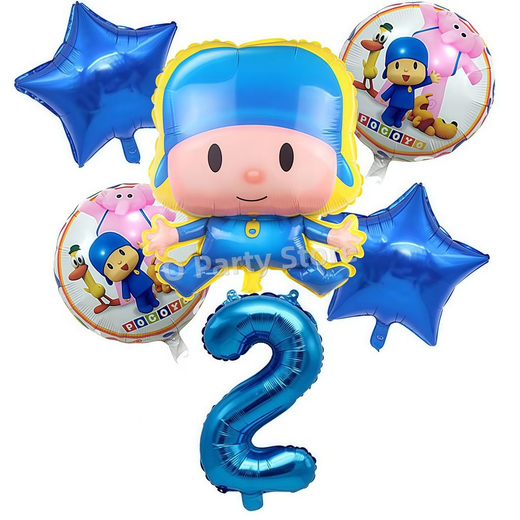 Украшения на День Рождения Pocoyo Одноразовая Посуда Стакан Тарелка Воздушный Шар Баннер Для Детей Подарок Декор для Детского Праздника Товары для Вечеринки Подарок