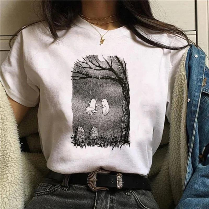 Cartoon Retro Tshirt Top Fashion Trend Style s Cartoon Autumn Autumn Halloween Thanksgiving Womens Fashion Tshirt Women