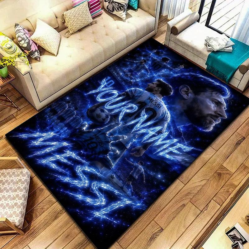 Messi Custom Name Carpet Rug For Living Room Bedroom Home Sofa Decoration Kids Play Nonslip Floor Mat
