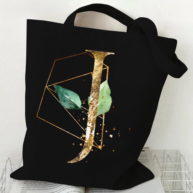 Сумка из холста с принтом, женская сумка на плечо, модная женская сумка с цветочным принтом и буквами, сумка-тоут с буквами алфавита