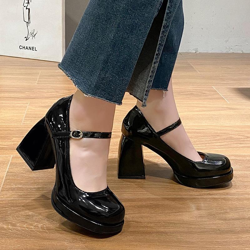 Мода Модные туфли на платформе Женские туфли на высоком каблуке с пряжкой на ремешке Туфли Мэри Джейн Женские готические туфли на толстом каблуке Туфли для вечеринок Женские туфли в стиле Лолиты