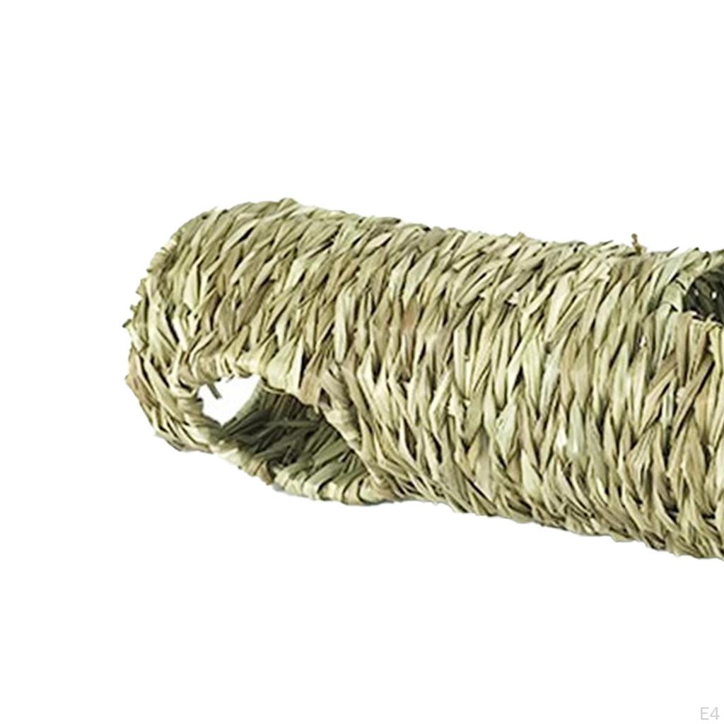 Игрушка-туннель, соломенное укрытие ручной работы, гнездо для кроликов, интерактивное для крыс, шиншилл