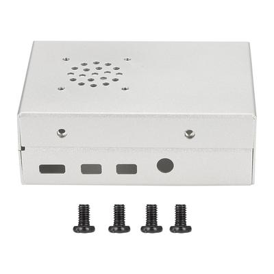 Для Raspberry Pi 4B Высококачественный Защитный Металлический Перфорированный Чехол-Кейс из Алюминиевого Сплава Серебристый