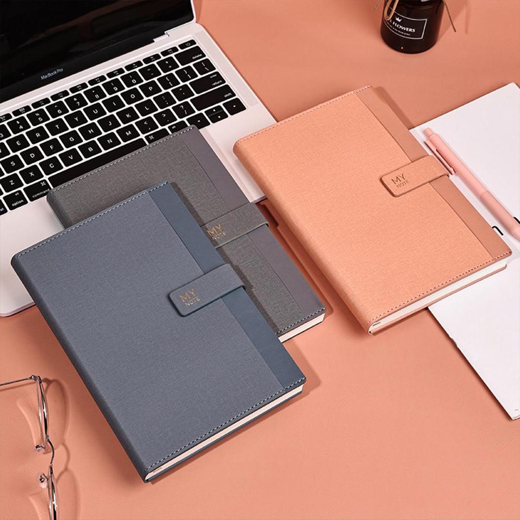 (Возможна гравировка логотипа) Тетрадь для школьников в кожаном переплете формата A5/B5, рабочий блокнот с пряжкой, книга для записи деловых встреч, дневник, бухгалтерская книга