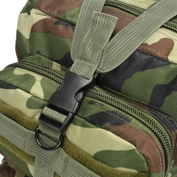 VidaXL Sac à dos en style d'armée 50 L Camouflage