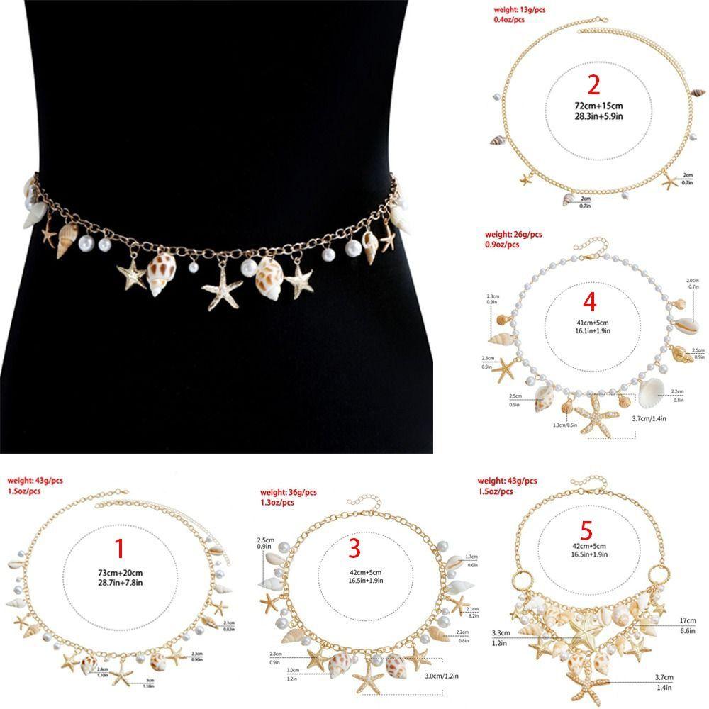 Imitation Pearl Waist Chain Bohemian Jewelry Accessories Fashion Body Chain  for Women