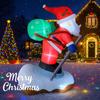 5.91FT Christmas Inflatable Toys with LED Lights Xmas Santa Snowboard Supplies Home Ornaments Festive Gift Yard Decoration