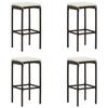 VidaXL 4x Bar Stools with Cushions Pub Chairs Bistro Seats Counter Stools Dining Chairs 313445