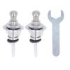 2PCS Guitar Strap Locks with 1 Wrench Quick Release Strap Retainer Metal Button for Electric