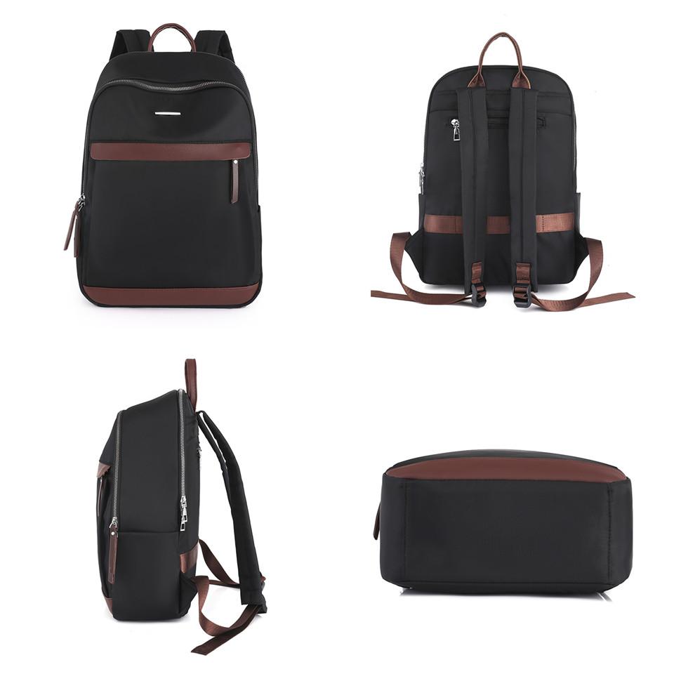 Школьный рюкзак для девочек-подростков, нейлоновый женский рюкзак, женский однотонный знаменитый повседневный женский рюкзак