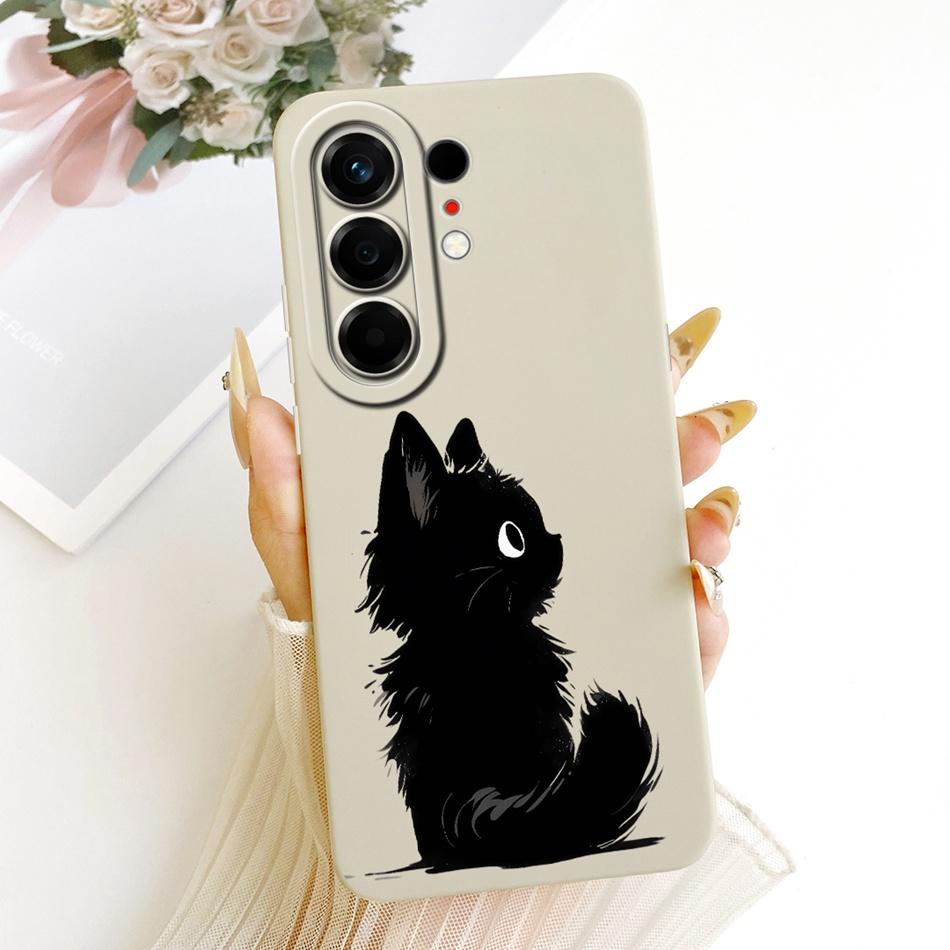 For Tecno Camon 50 Pro 4G CN5c Cute Cat Flower Cartoon Phone Case For Tecno Camon 50Pro 4G Soft Silicone Covers Bumpers