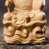 Hanro Art Sculpture Buddha Statue Ebisu Seven Lucky Gods Wood Carving Ornament Tsuge Tree Good Luck Invitation Prosperous Business Good Fortune Lucky