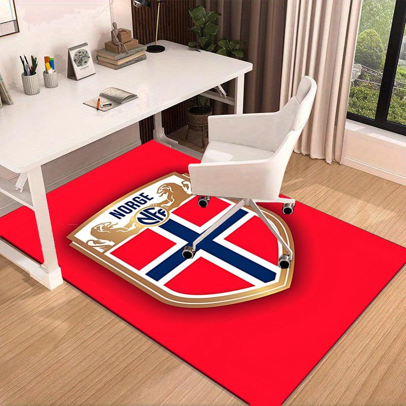Norwegian Football Crest Area Rug Office rug, Chair Rug, Decor Carpet Livingroom bedroom Mat, Large Size Fan gifts Christmas gifts