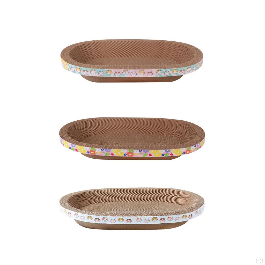 Cat Scratcher Pad Scratching Board Protect Furniture Exercise Lounge Bed Oval