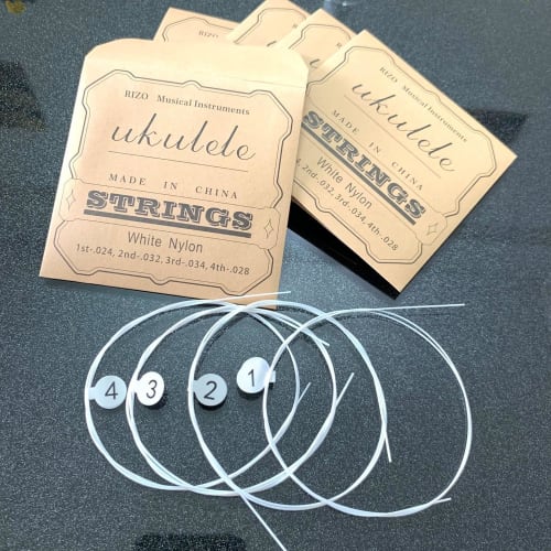 Nylon Ukulele Strings, Replacement Ukulele Accessories, 3 Full Sets (Colorful, Clear, White)