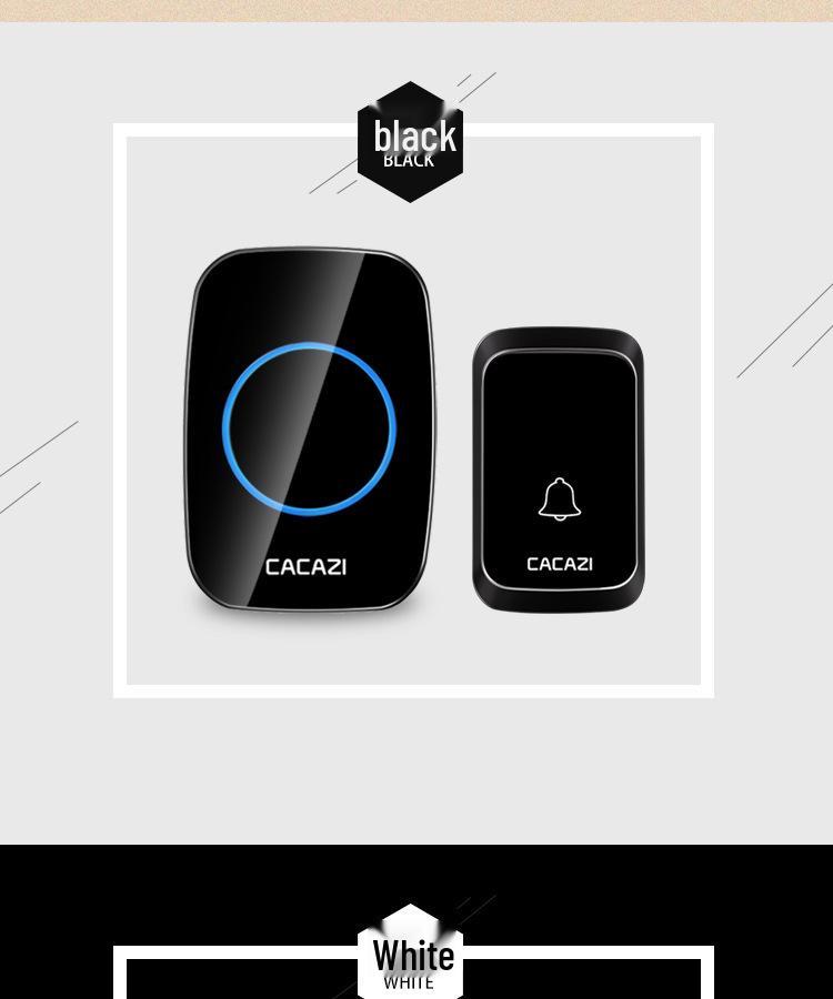 Four-in-One Long-Range Waterproof Wireless Doorbell with 58 Tunes and 4 Volume Levels
