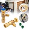 Безопасный клапан для хладагента кондиционера R410A R22 1/4" Медные переходники Инструменты