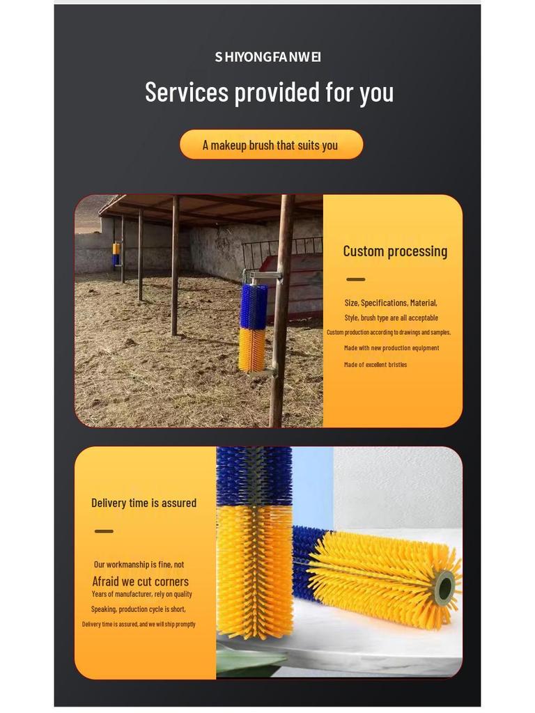 Щетка для тела коровы для чесания и массажа - Инструмент для чистки молочного скота