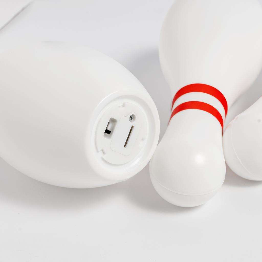 12 предметов для детского боулинга | Набор игрушек для боулинга с подсветкой для детей, игр в помещении и на улице | Включает 10 кеглей и 2 мяча, высота 7,87 дюйма