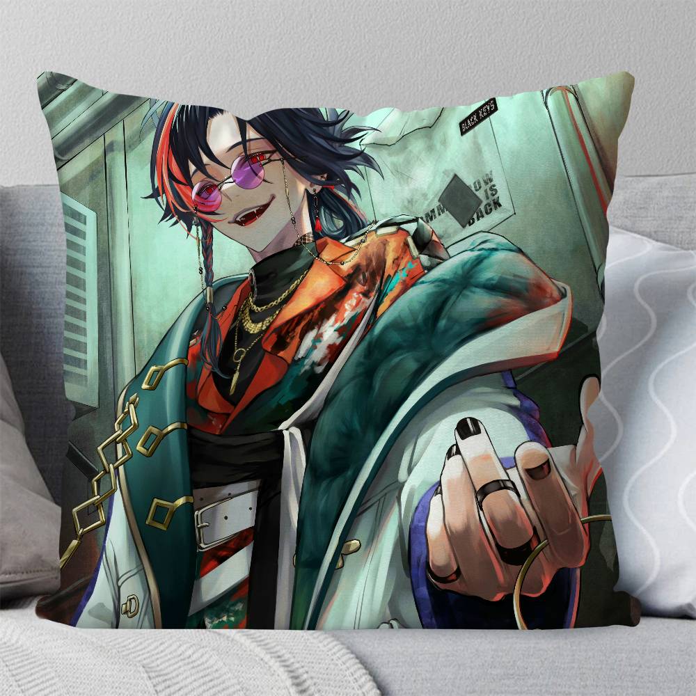 Kaisei Virtual Singer NNijisanji Pillow Case Fashion Square Pillowcase Bedroom Sofa Room Ins Decoration Leisure