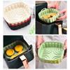 Квадратная силиконовая вставка для аэрофритюрницы с ручками, антипригарная, многоразовая, коврик для выпечки для духовки и микроволновой печи, безопасная для посудомоечной машины, термостойкая, аксессуар для аэрофритюрницы