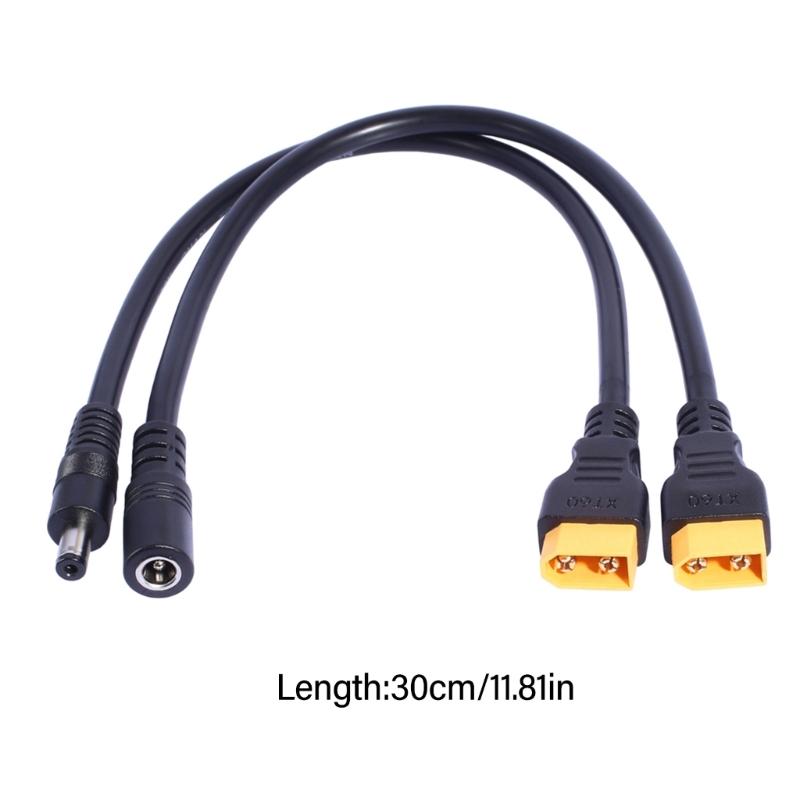 XT60 Male to 5.5x2.1mm/5.5x2.5mm Male/Female XT60 Connector XT60 Adapter for Outdoor Power Cords Solar Batteries