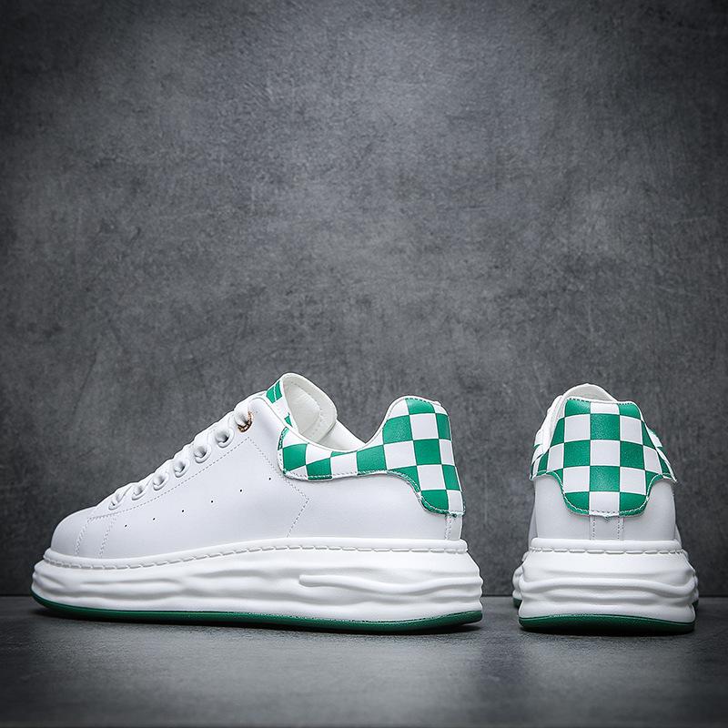 Осенние туфли для доски, мужские маленькие белые туфли, свободные туфли на высокой подошве, модная марка Wenzhou, мужская обувь