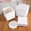 1 шт. Белая бумажная складная коробка для торта на день рождения, выпечка, десерт, 10/12 дюймов, одноразовая упаковка для торта, подарочная коробка