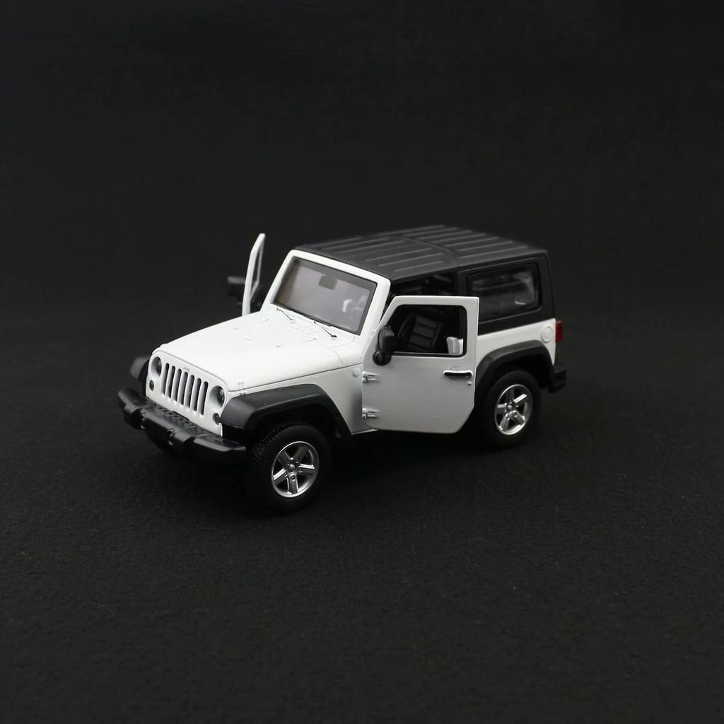 1/32 Jeep Wrangler SUV Sport литой под давлением сплав металла миниатюрная игрушечная модель автомобиля открывающиеся двери откидывающиеся назад коллекция подарок для мальчика ребенок