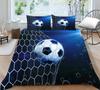 Комплект постельного белья с 3D футбольным принтом, пододеяльник со спортивным узором, наволочка, очень большой размер, украшение для дома