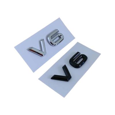 3D ABS хром черный V6 буквы автомобиля задний багажник крыло эмблема значок наклейки наклейки для V/WP/olo G/olf P/assat T/ouareg аксессуары