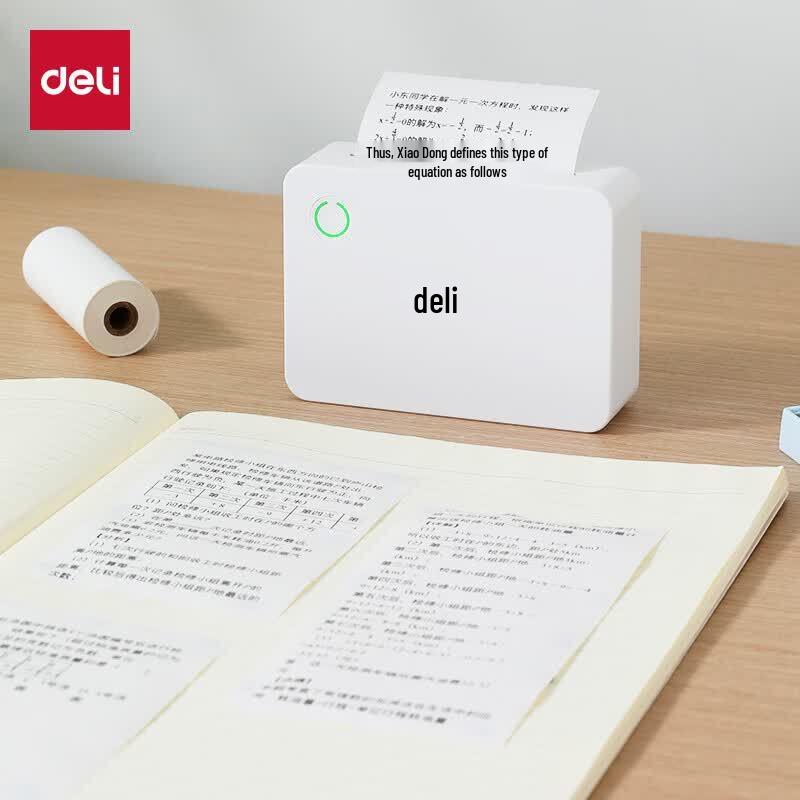 Deli X5S Мини Портативный Термопринтер для Учебы CN вилка (адаптер в комплекте)