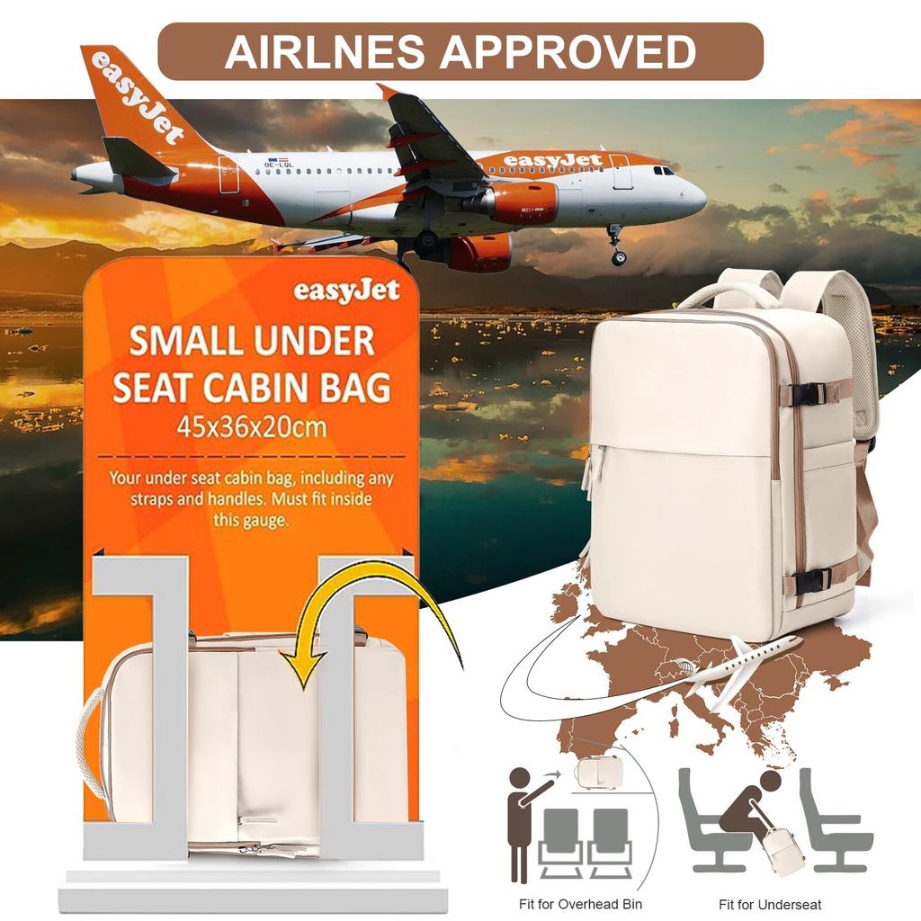 Сумка для самолета, рюкзак для ручной клади Ryanair 40x20x25, сумка 45x36x20, деловой дорожный рюкзак, водонепроницаемый рюкзак для ноутбука