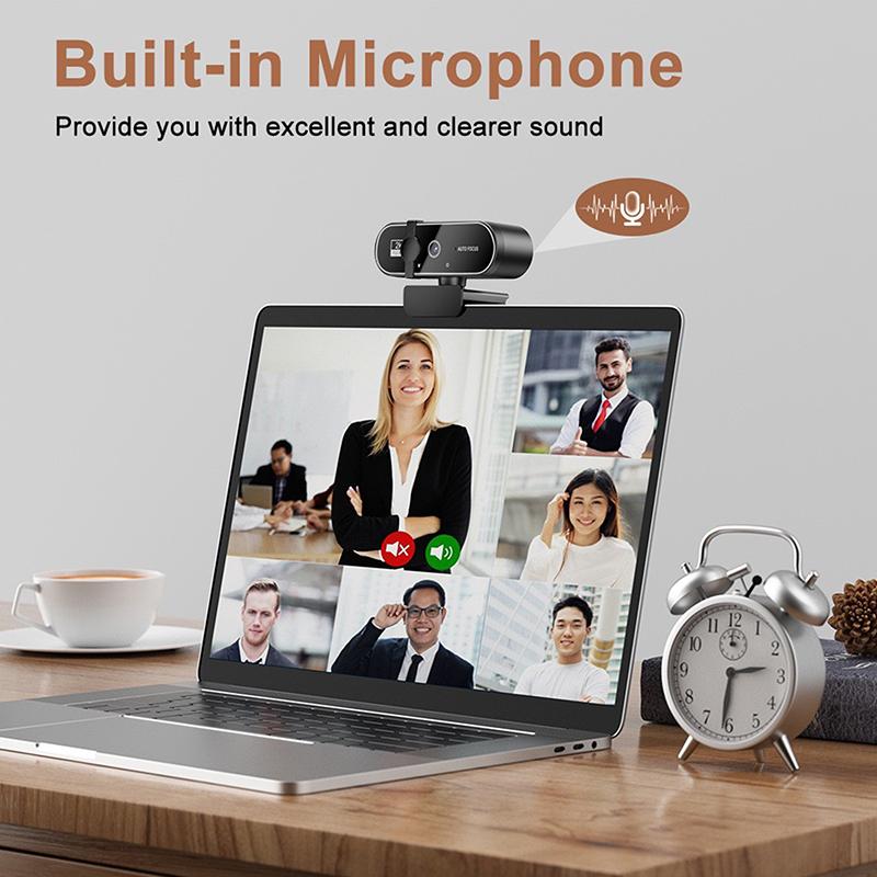 1080P Full Hd Webcam With Microphone, Usb Webcam For 4K Autofocus Pc Laptop Video Recording Camera