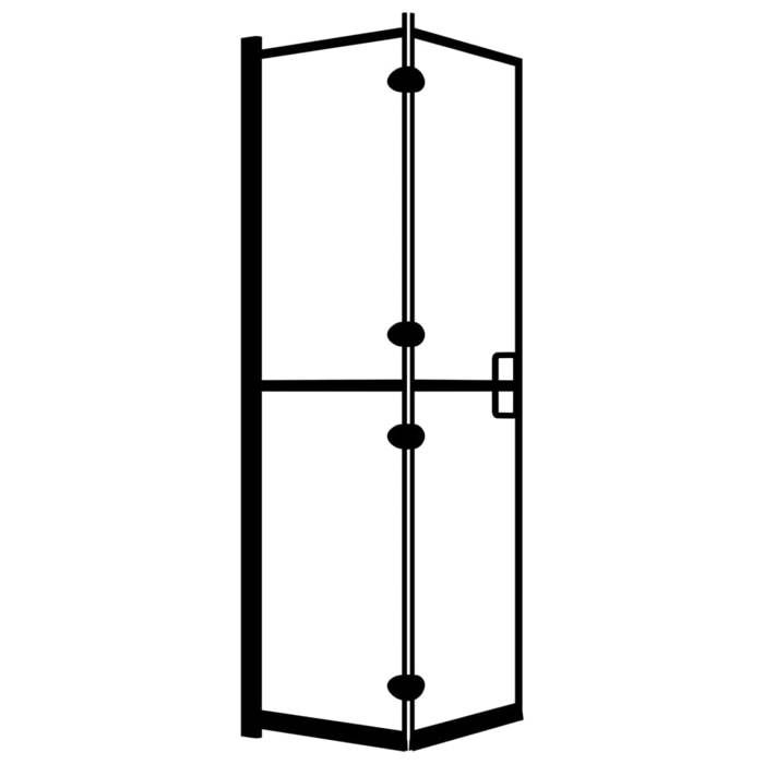 Cabine de douche - Maison Exclusive - Pliable - Verre sécurité ESG 4 mm - 100x140 cm noir