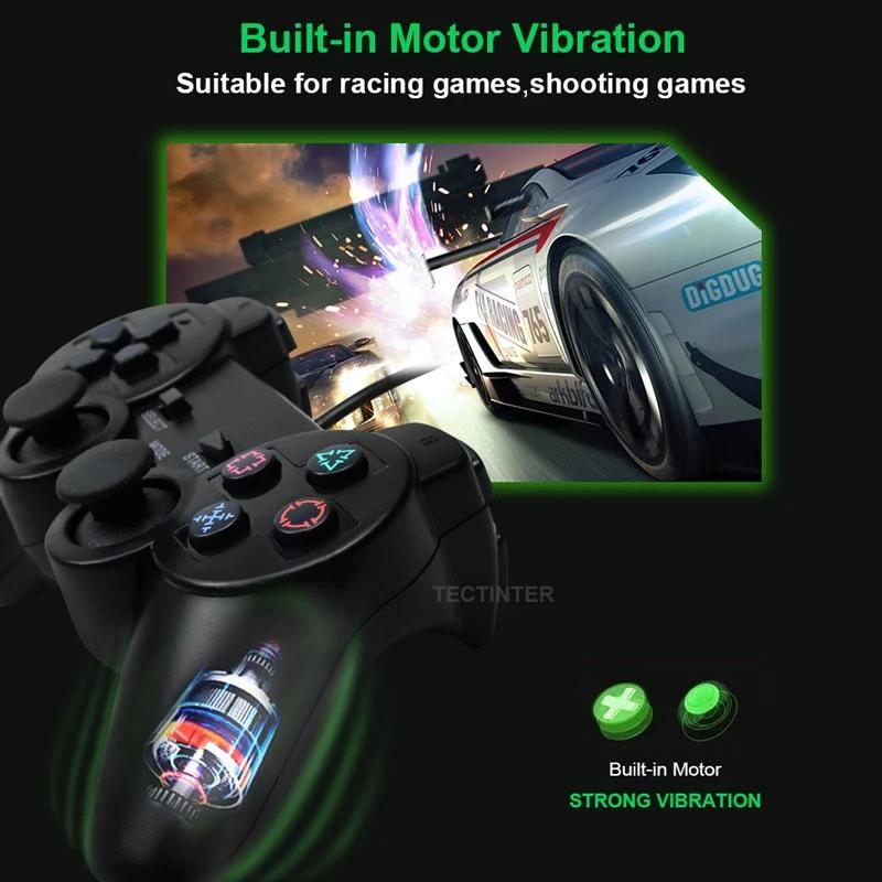 Transparent Color Wired Controller For PS2 /PS1 Console Vibration Joystick Gamepad Joypad For Sony Playstation2 Mando Controller