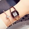 Simple Hollow Fashion Trend Watch Feminine Ladies Atmospheric Bracelet Watch Square Dial Bracelet Watch