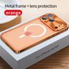 Metal Frame Magnetic Phone Case For iPhone 17 12 13 14 15 16 Pro Max Aluminum Alloy Full Lens Protection Cover For iPhone 16 Plating Metal Back Case