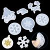 Supplies Epoxy Resin Xmas Tree Shape Christmas Mould Snowflake Bell Deer Silicone Casting Mold