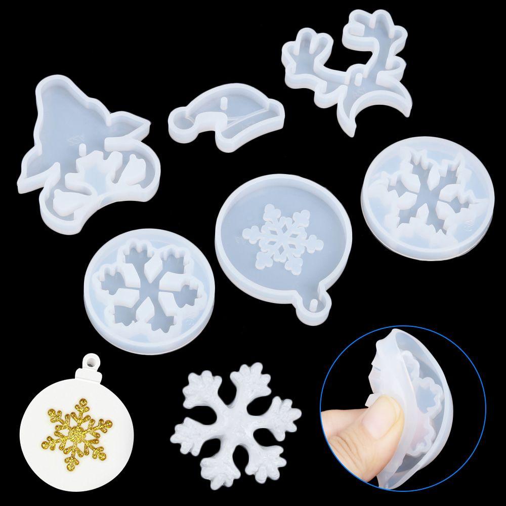Supplies Epoxy Resin Silicone Casting Mold Christmas Mould Xmas Tree Shape Snowflake Bell Deer