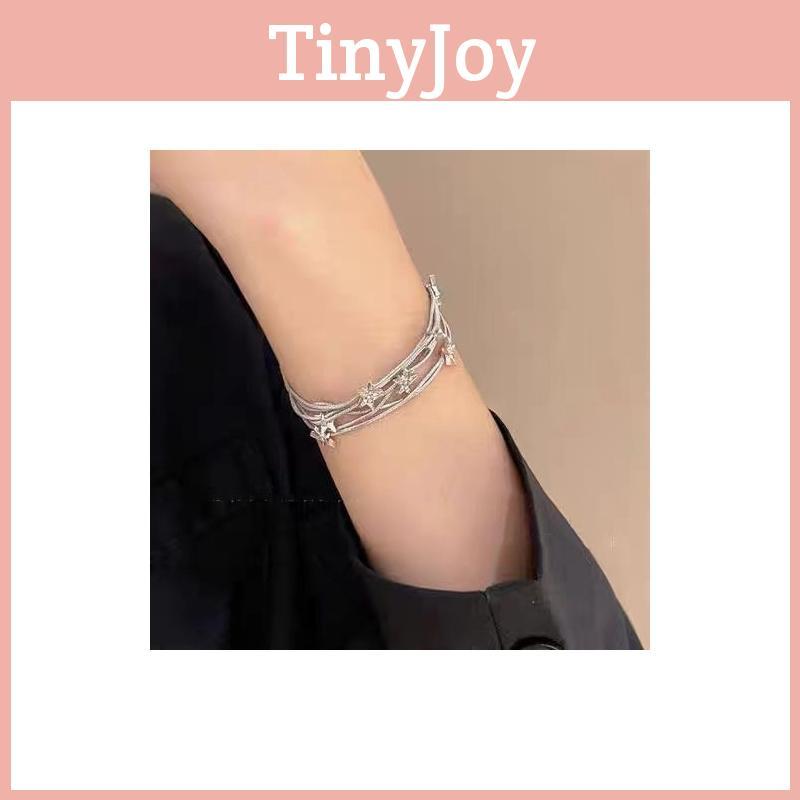 Chic Star Tassel Layered Bracelet For Women Stylish Sweet Cool Jewelry Alloy