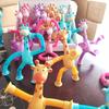 Luminous Changeable Giraffe Extension Tube Children's Educational Toys Cartoon Suction Cup Parent-Child Interactive Educational Decompression