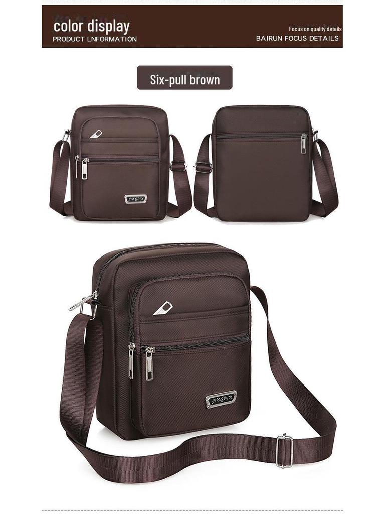 Корейская водонепроницаемая многослойная сумка через плечо большой емкости для мужчин и женщин